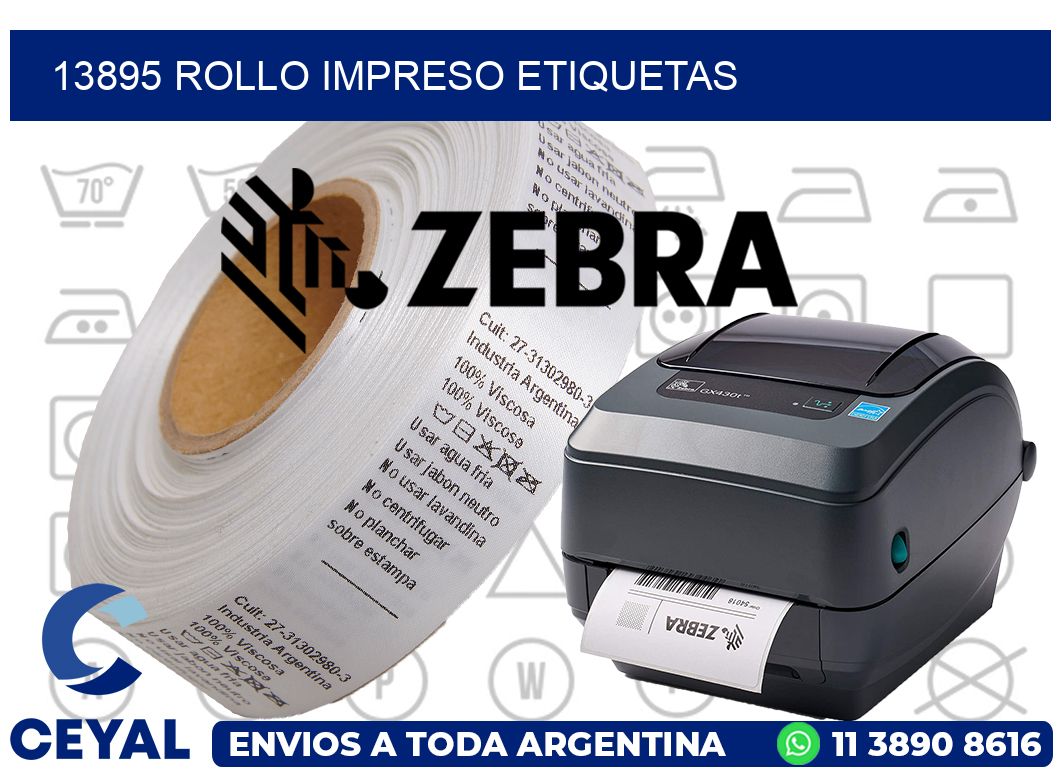 13895 ROLLO IMPRESO ETIQUETAS