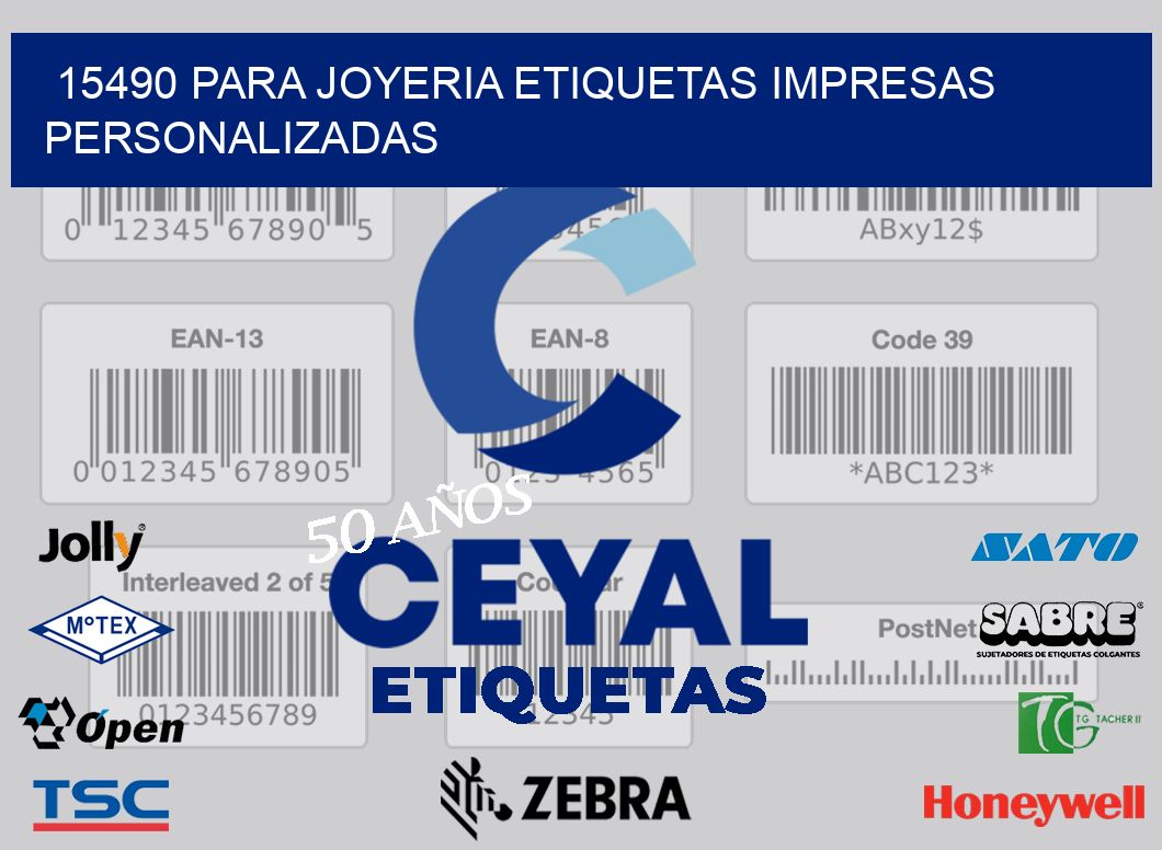 15490 PARA JOYERIA ETIQUETAS IMPRESAS PERSONALIZADAS