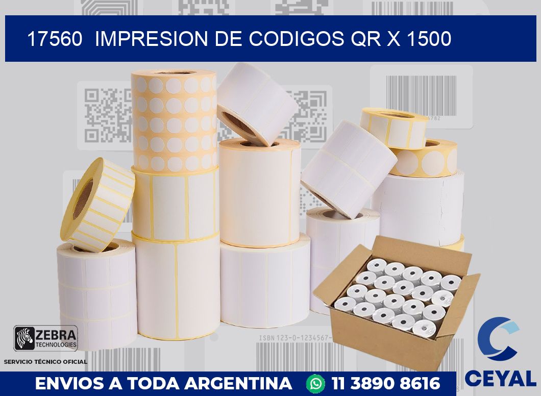 17560  impresion de codigos qr x 1500