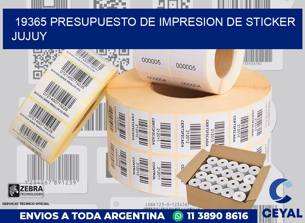 19365 PRESUPUESTO DE IMPRESION DE STICKER JUJUY