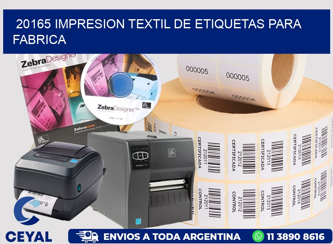 20165 IMPRESION TEXTIL DE ETIQUETAS PARA FABRICA
