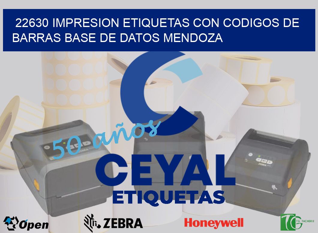 22630 IMPRESION ETIQUETAS CON CODIGOS DE BARRAS BASE DE DATOS MENDOZA