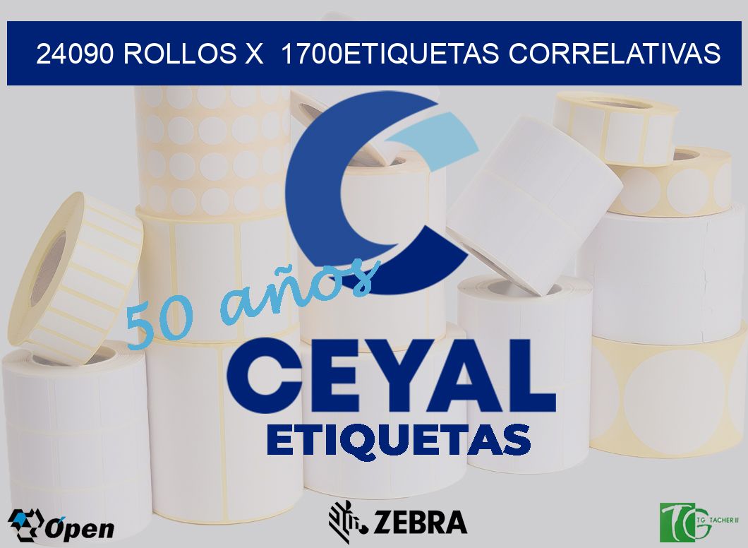 24090 Rollos x  1700etiquetas correlativas
