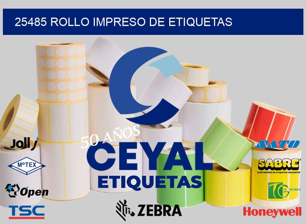 25485 ROLLO IMPRESO DE ETIQUETAS