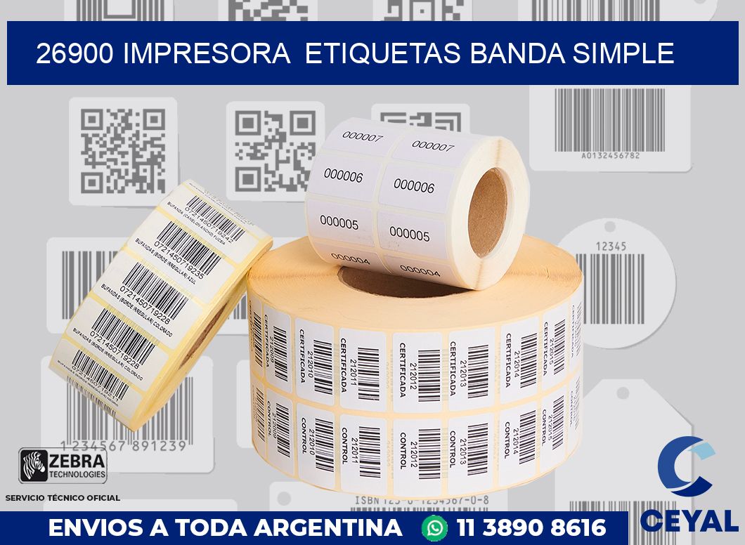 26900 impresora  etiquetas banda simple