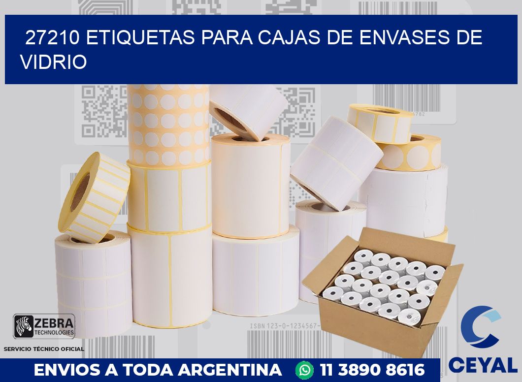 27210 ETIQUETAS PARA CAJAS DE ENVASES DE VIDRIO