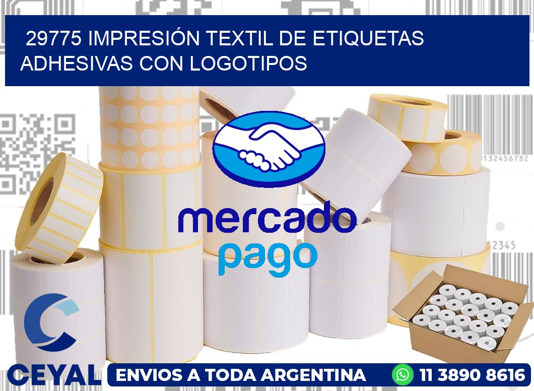 29775 IMPRESIÓN TEXTIL DE ETIQUETAS ADHESIVAS CON LOGOTIPOS