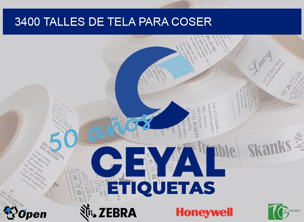 3400 TALLES DE TELA PARA COSER