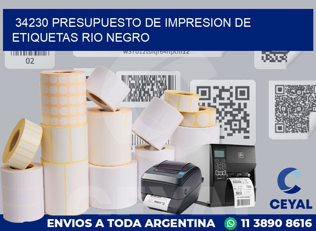 34230 PRESUPUESTO DE IMPRESION DE ETIQUETAS RIO NEGRO