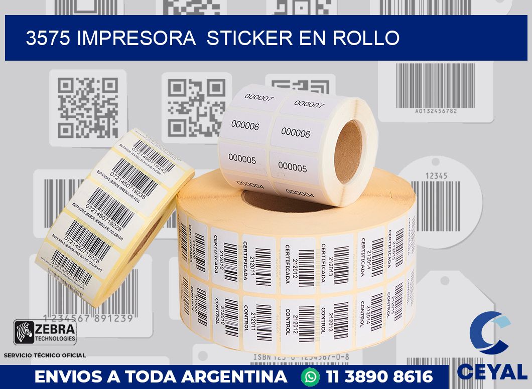 3575 impresora  sticker en rollo