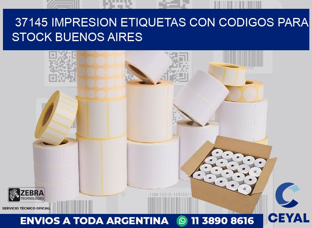 37145 IMPRESION ETIQUETAS CON CODIGOS PARA STOCK BUENOS AIRES