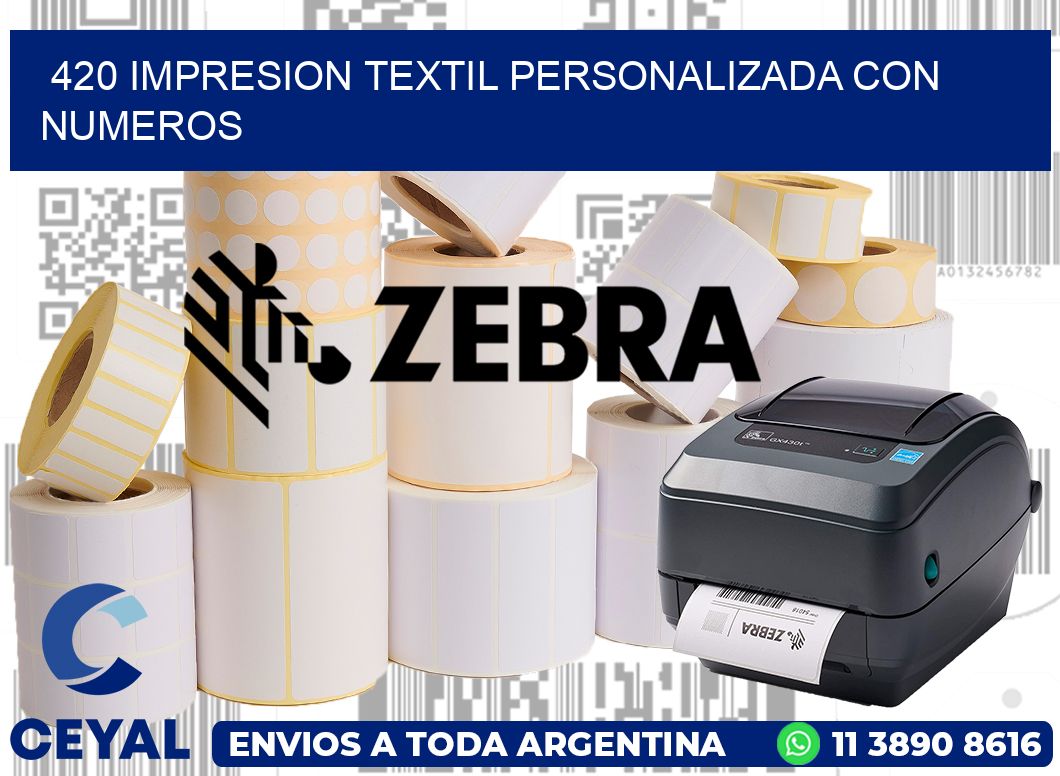 420 IMPRESION TEXTIL PERSONALIZADA CON NUMEROS
