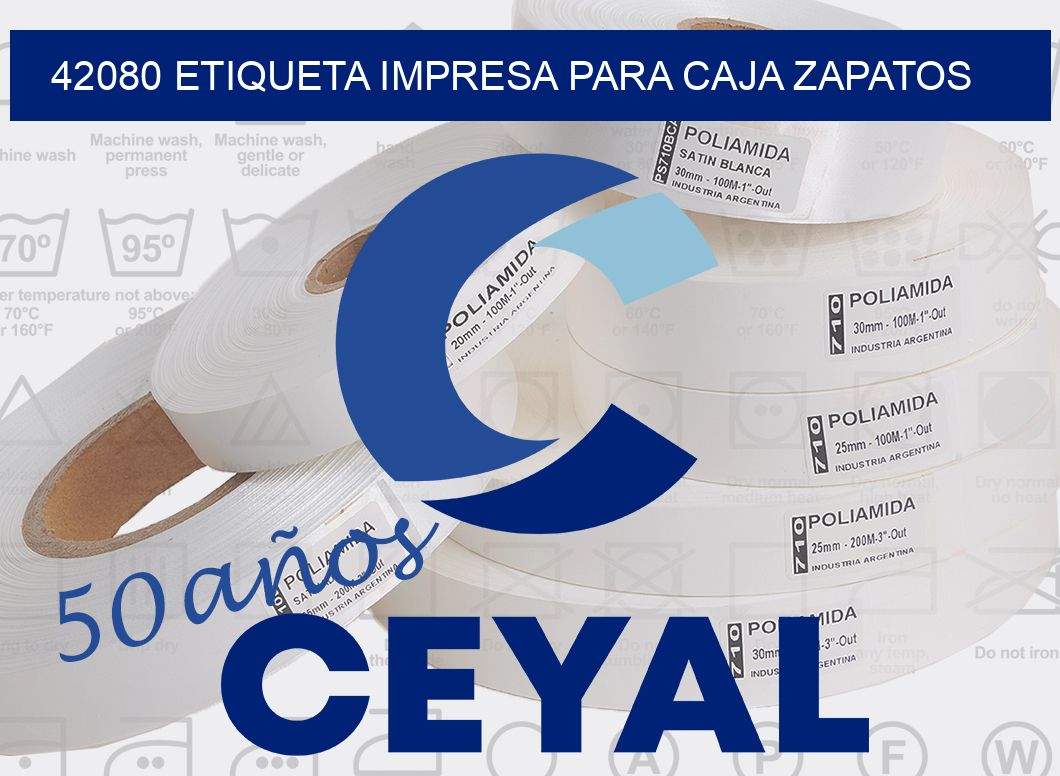 42080 ETIQUETA IMPRESA PARA CAJA ZAPATOS