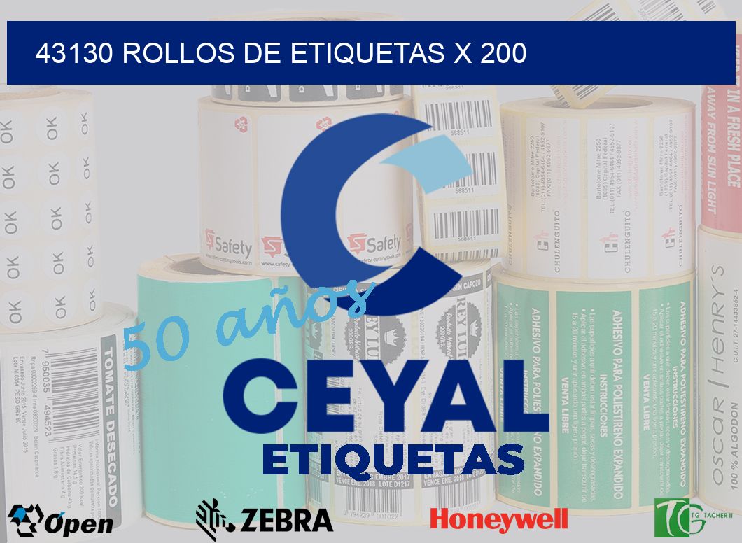 43130 rollos de etiquetas x 200