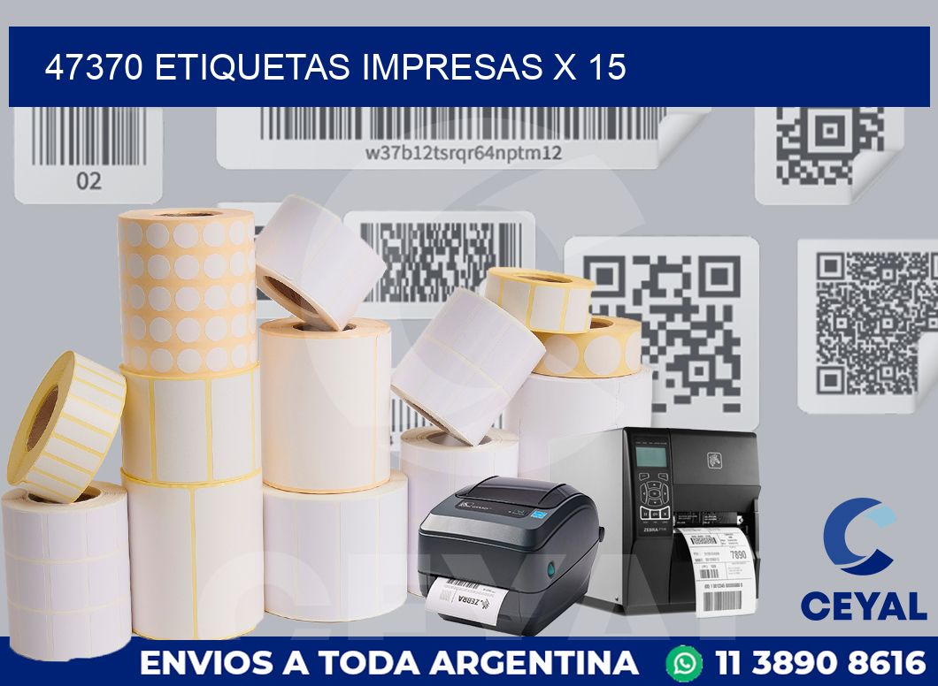 47370 Etiquetas impresas x 15
