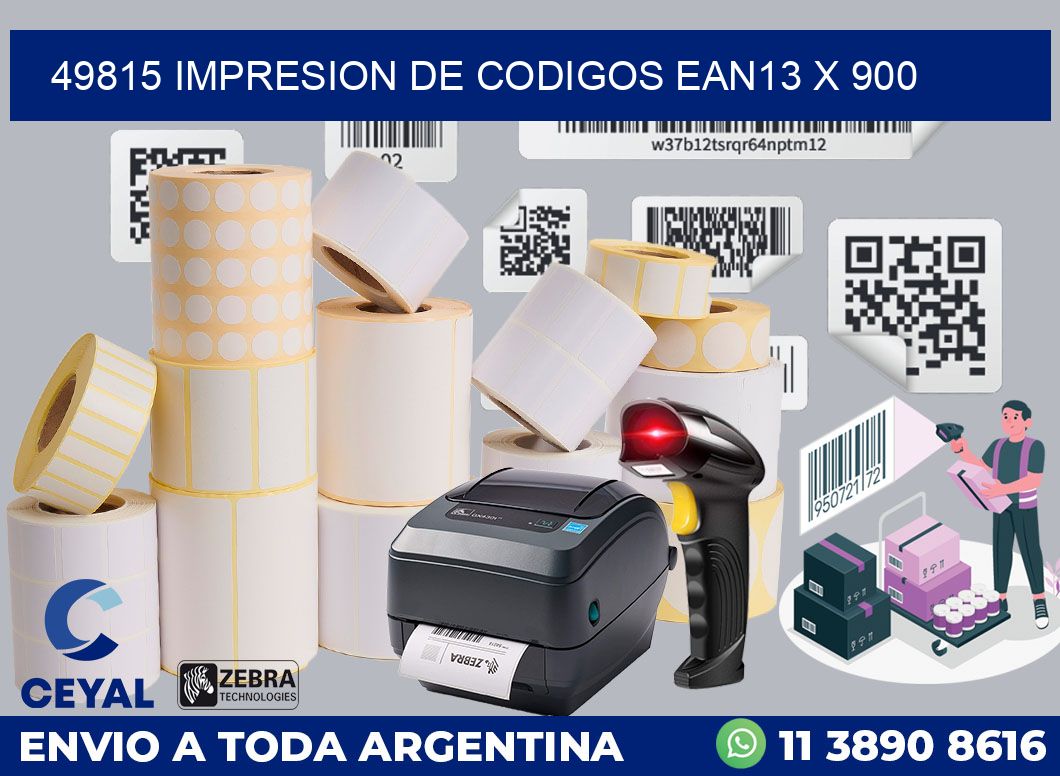 49815 impresion de codigos EAN13 x 900