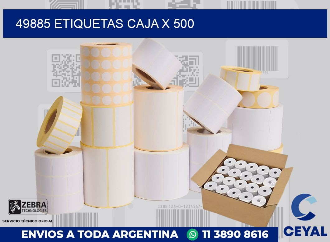 49885 etiquetas caja x 500