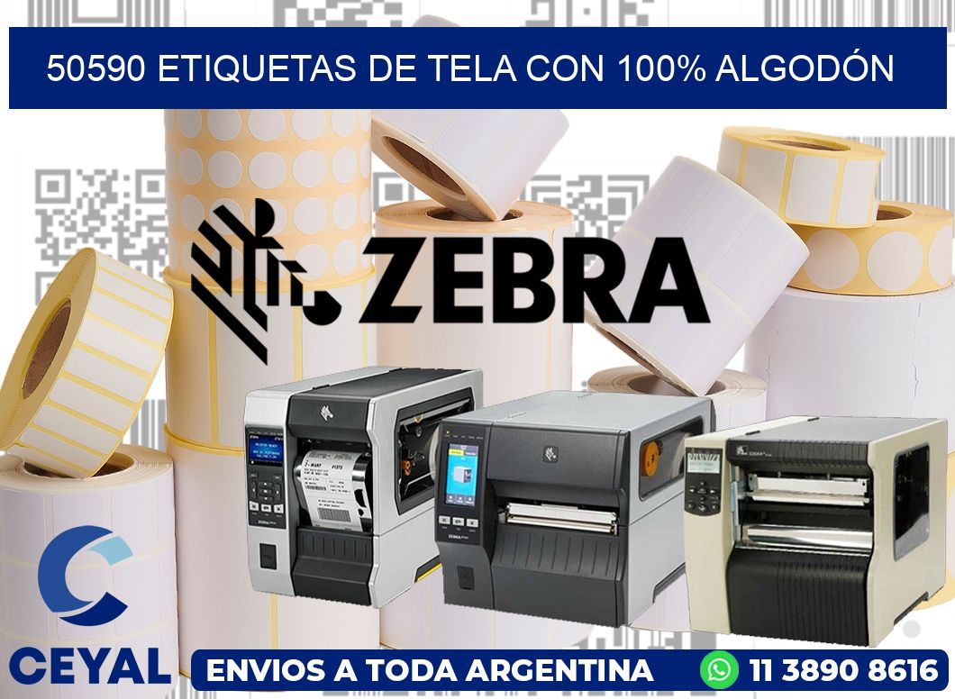50590 ETIQUETAS DE TELA CON 100% ALGODÓN