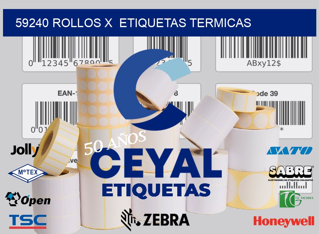 59240 Rollos x  etiquetas termicas