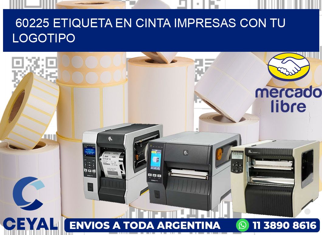60225 ETIQUETA EN CINTA IMPRESAS CON TU LOGOTIPO
