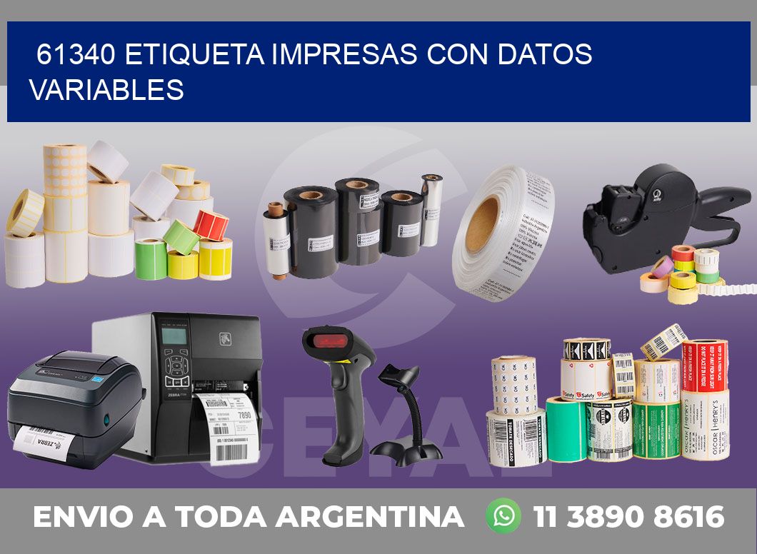 61340 ETIQUETA IMPRESAS CON DATOS VARIABLES