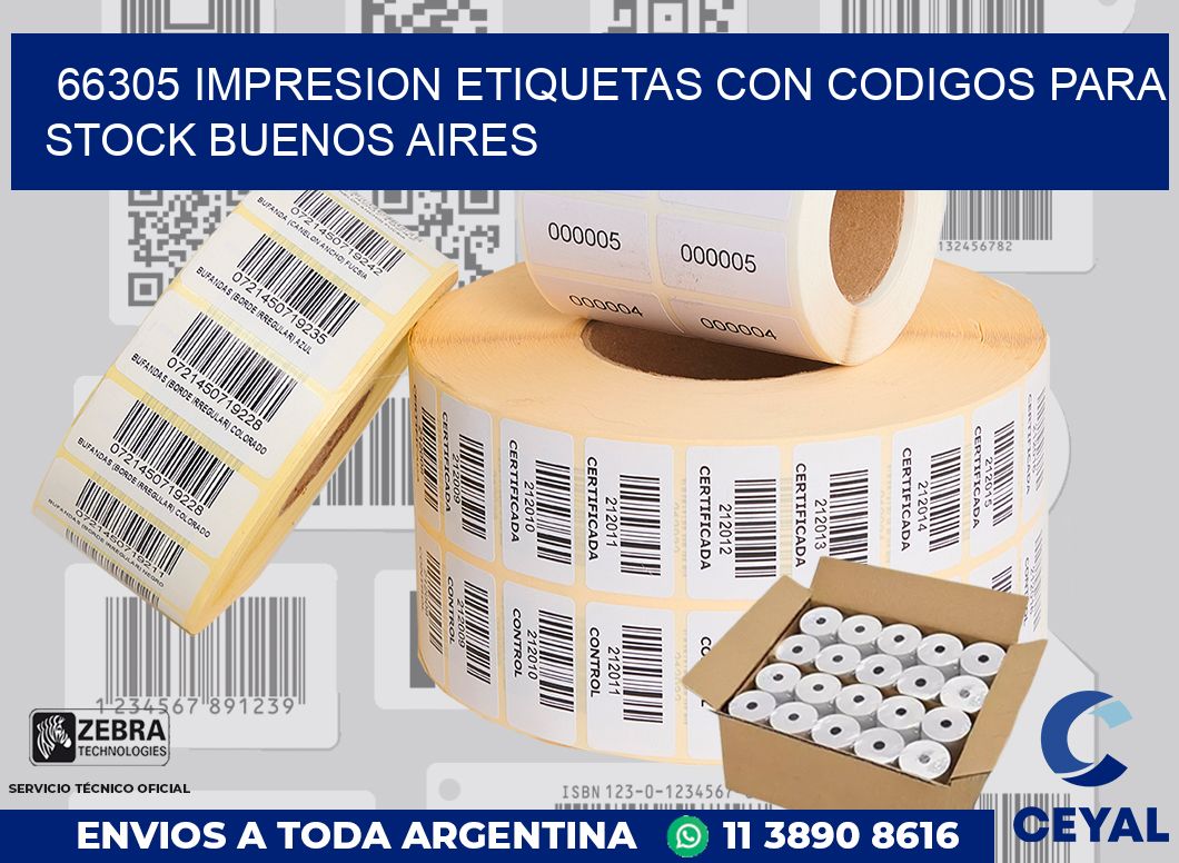 66305 IMPRESION ETIQUETAS CON CODIGOS PARA STOCK BUENOS AIRES