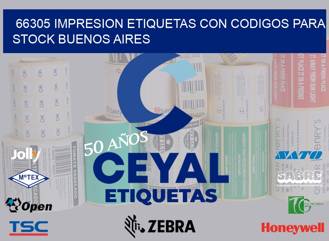 66305 IMPRESION ETIQUETAS CON CODIGOS PARA STOCK BUENOS AIRES