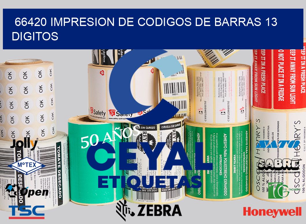 66420 IMPRESION DE CODIGOS DE BARRAS 13 DIGITOS