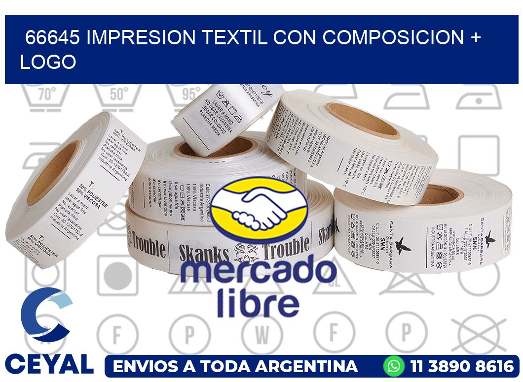 66645 IMPRESION TEXTIL CON COMPOSICION + LOGO
