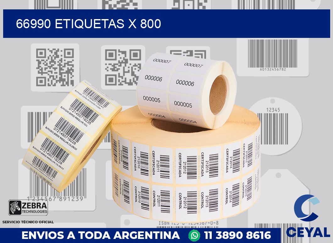 66990 Etiquetas x 800