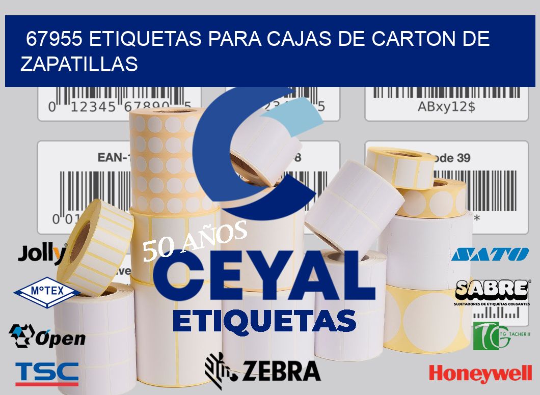 67955 ETIQUETAS PARA CAJAS DE CARTON DE ZAPATILLAS