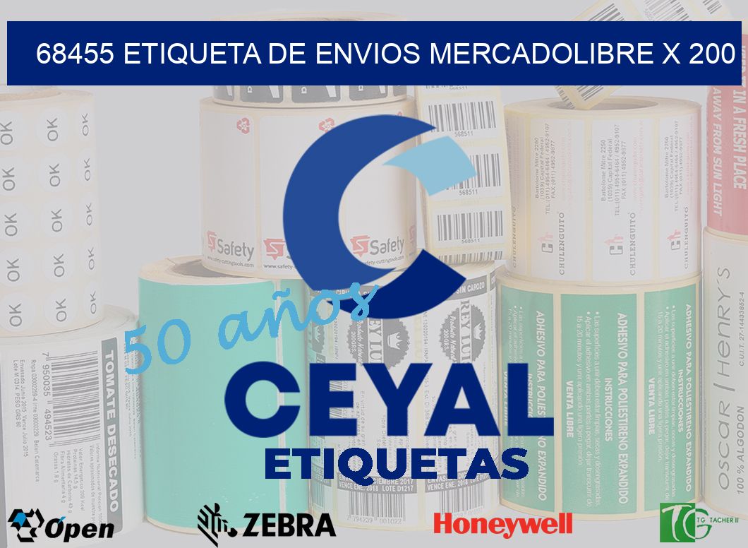 68455 etiqueta de envios mercadolibre x 200