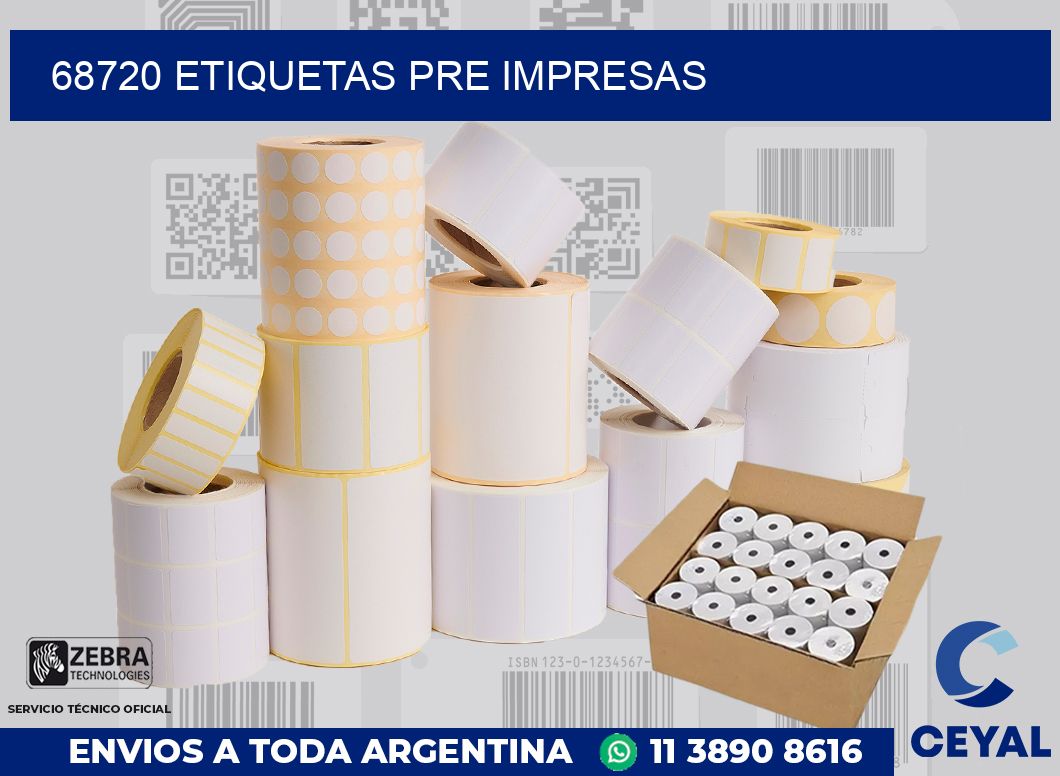 68720 ETIQUETAS PRE IMPRESAS