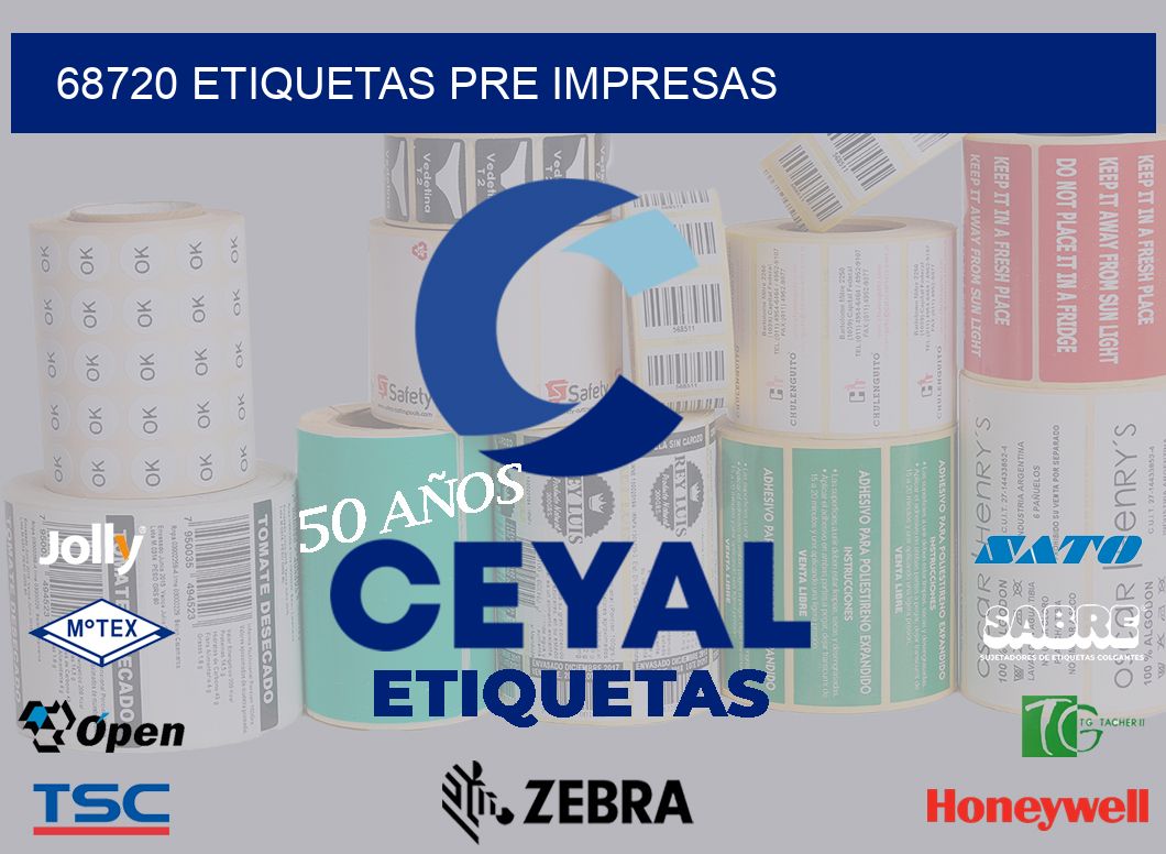 68720 ETIQUETAS PRE IMPRESAS