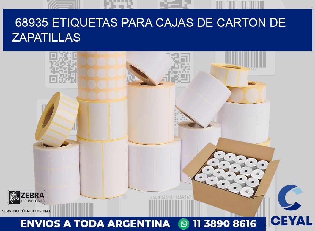 68935 ETIQUETAS PARA CAJAS DE CARTON DE ZAPATILLAS