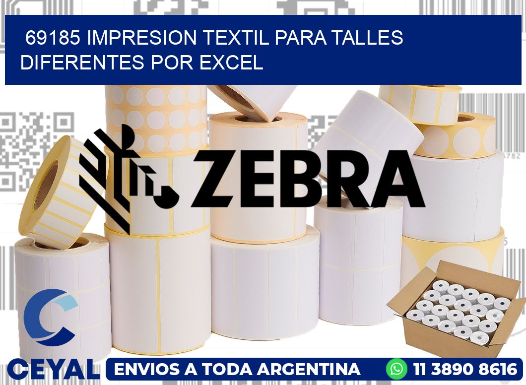 69185 IMPRESION TEXTIL PARA TALLES DIFERENTES POR EXCEL
