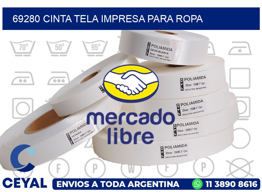69280 CINTA TELA IMPRESA PARA ROPA