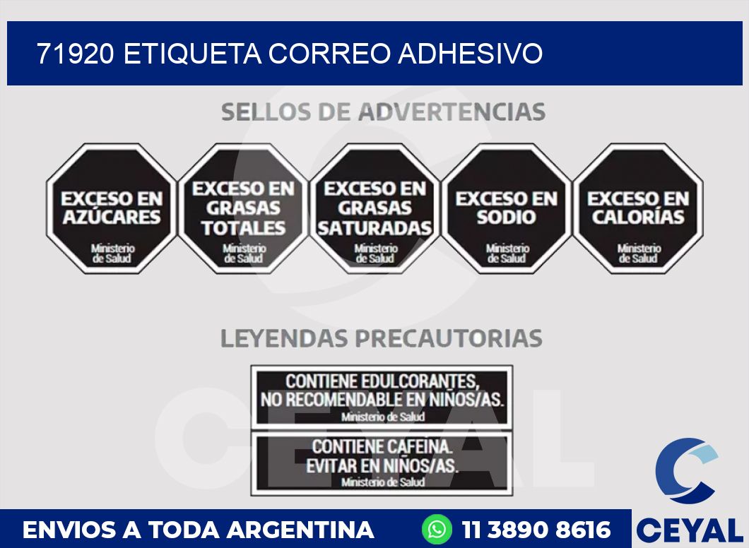 71920 ETIQUETA CORREO ADHESIVO
