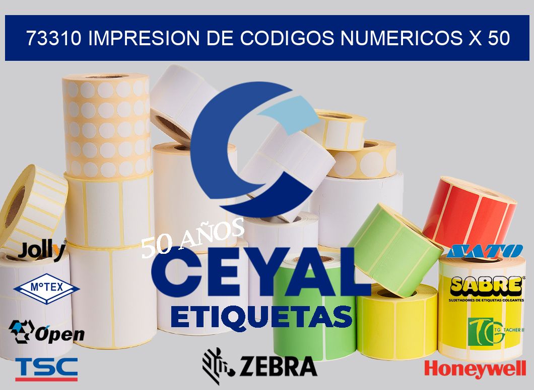 73310 impresion de codigos numericos x 50