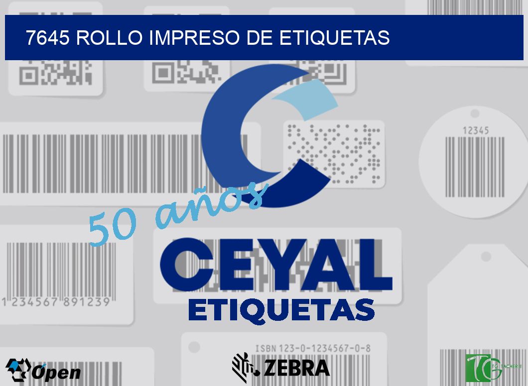 7645 ROLLO IMPRESO DE ETIQUETAS