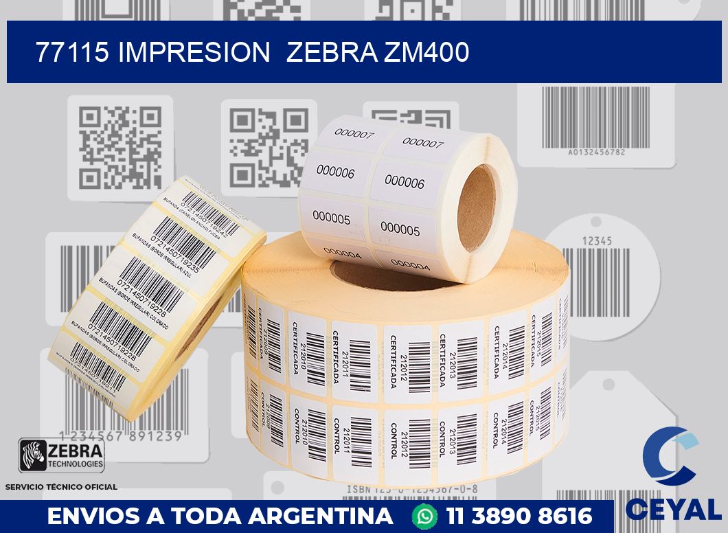 77115 impresion  zebra zm400
