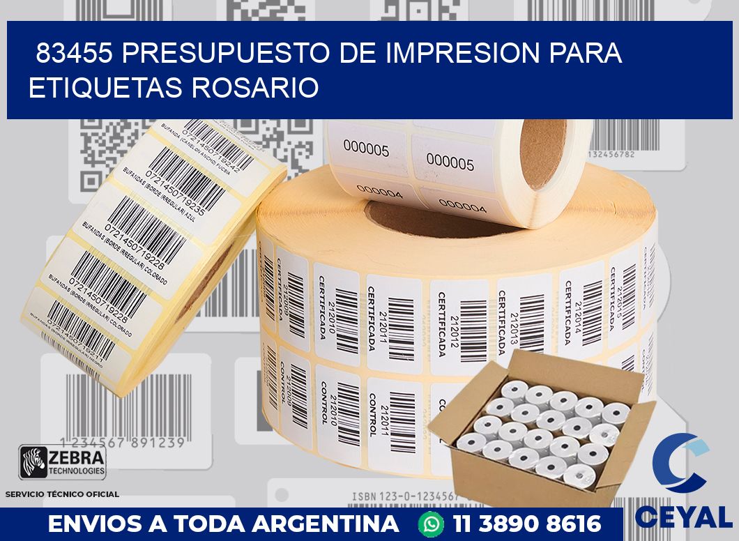 83455 PRESUPUESTO DE IMPRESION PARA ETIQUETAS ROSARIO