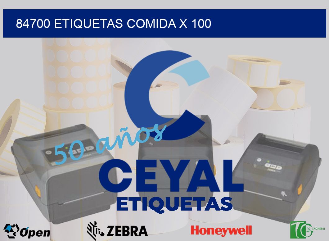 84700 etiquetas comida x 100