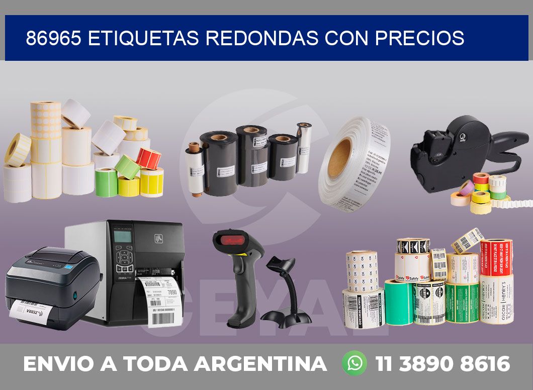 86965 ETIQUETAS REDONDAS CON PRECIOS