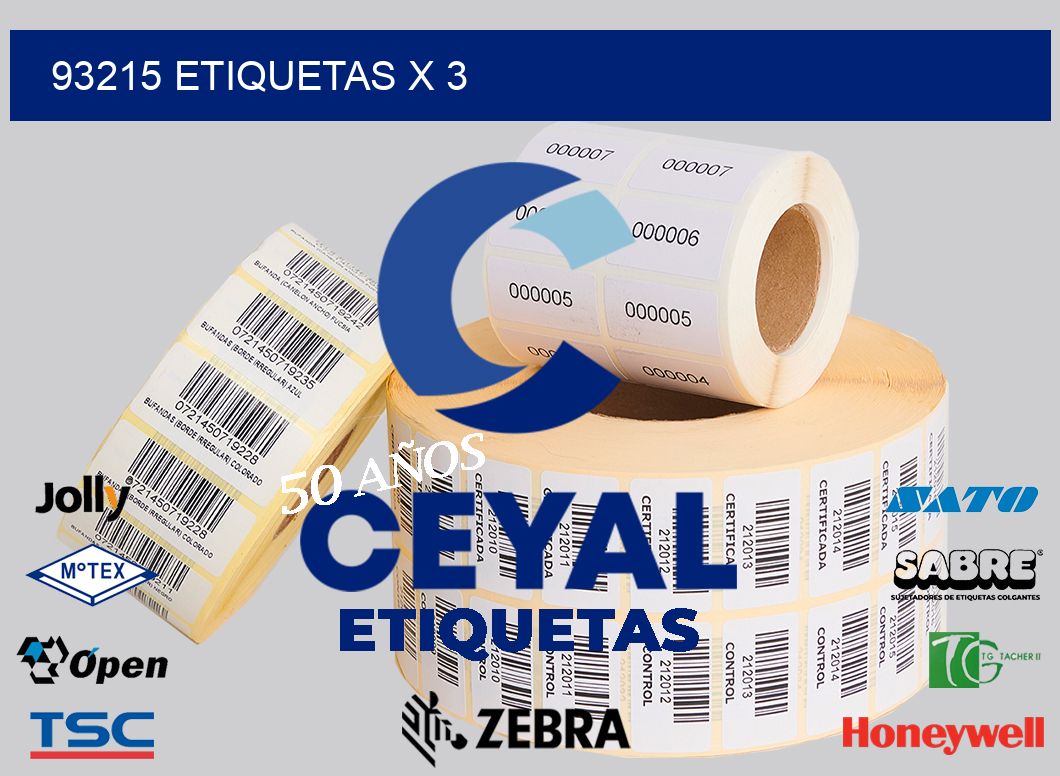 93215 Etiquetas x 3