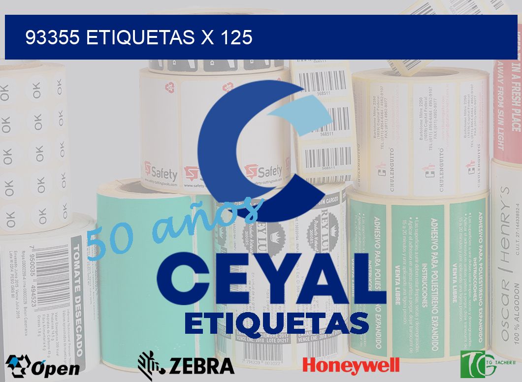 93355 Etiquetas x 125