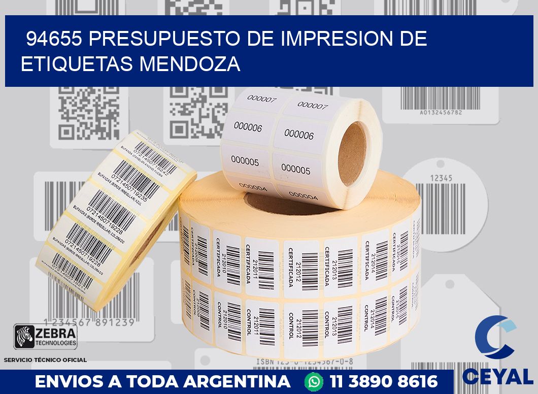 94655 PRESUPUESTO DE IMPRESION DE ETIQUETAS MENDOZA