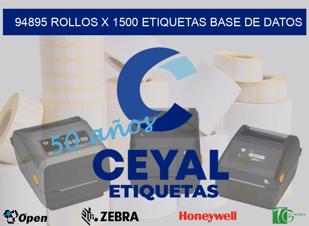 94895 Rollos x 1500 etiquetas base de datos