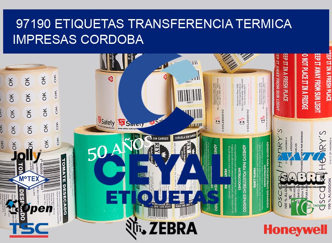97190 ETIQUETAS TRANSFERENCIA TERMICA IMPRESAS CORDOBA