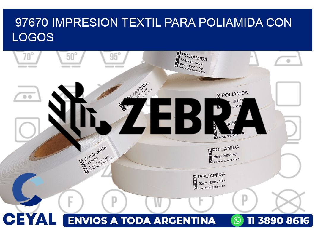 97670 IMPRESION TEXTIL PARA POLIAMIDA CON LOGOS